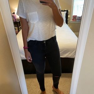 PIMKIE Black Jeans with Ripped Knees